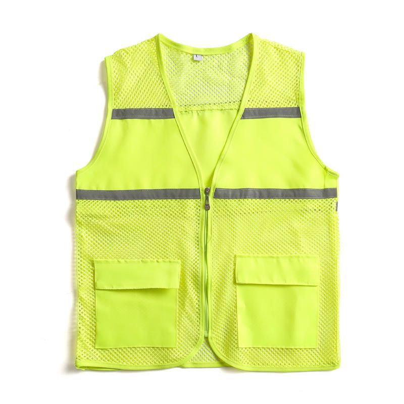 Unisex Visible Utility Vest with Breathable Mesh, Reflective Straps and Generous Front Pockets Mune Fashion