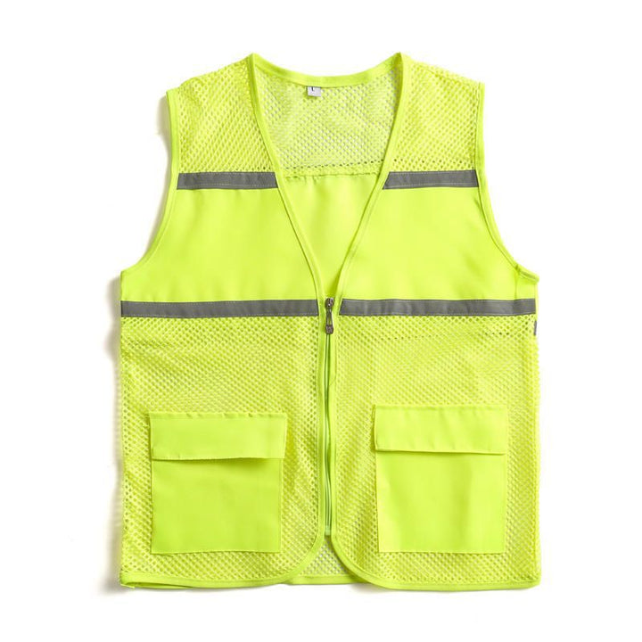 Unisex Visible Utility Vest with Breathable Mesh, Reflective Straps and Generous Front Pockets Mune Fashion