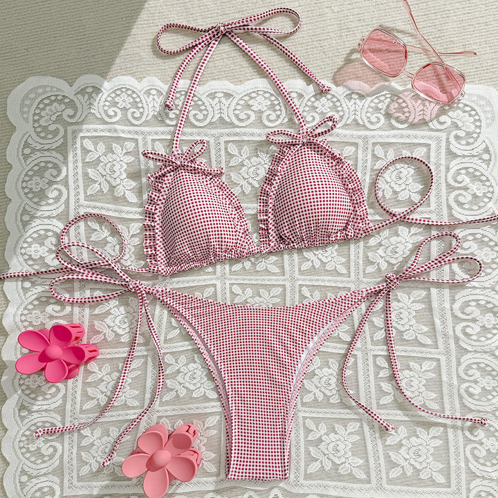 Women's Triangle Bikini Set with playful bows Mune Fashion