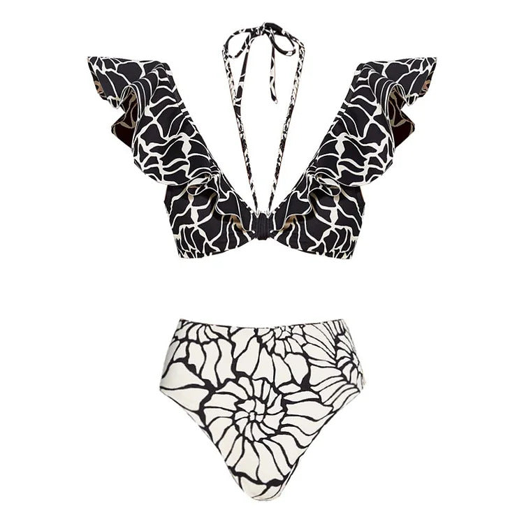 Women’s bikini set with voluminous ruffles and high waist Mune Fashion
