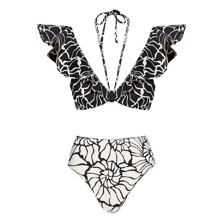 Women’s bikini set with voluminous ruffles and high waist Mune Fashion