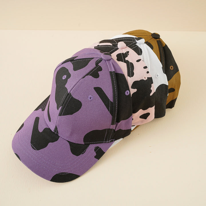 Women's baseball cap with adjustable strap and cow pattern Mune Fashion