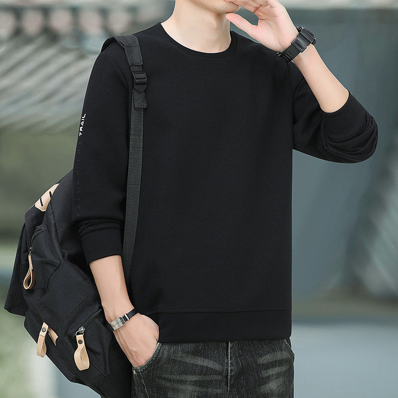 Men's Crew Neck Sweatshirt with Brushed Interior and Slim Hem Mune Fashion
