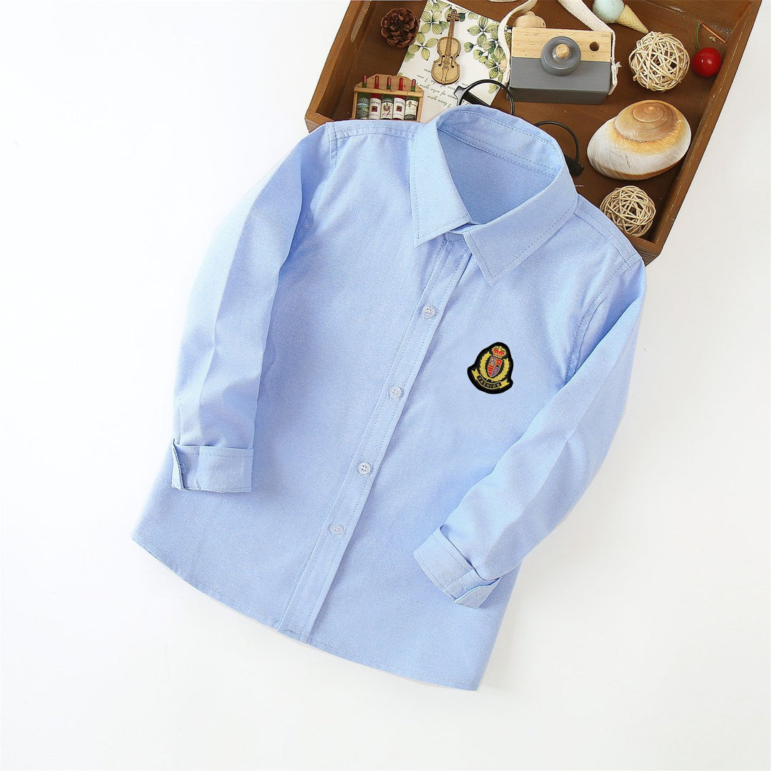 Women's classic long sleeve shirt with crest Mune Fashion