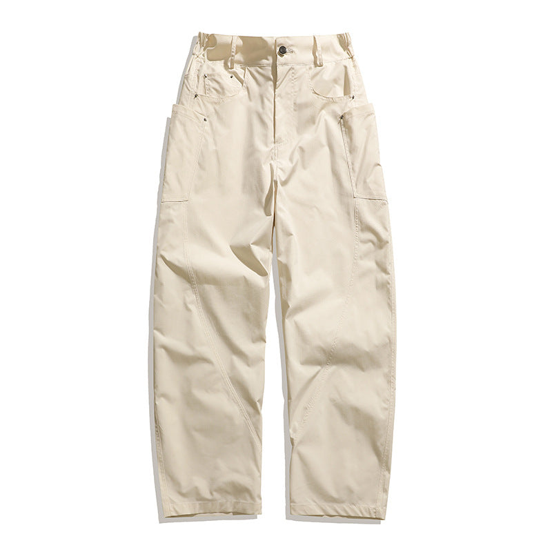 Men's Loose Workwear Cargo Pants with High Waist, Side Multi-Pockets & Casual Baggy Cut Mune Fashion