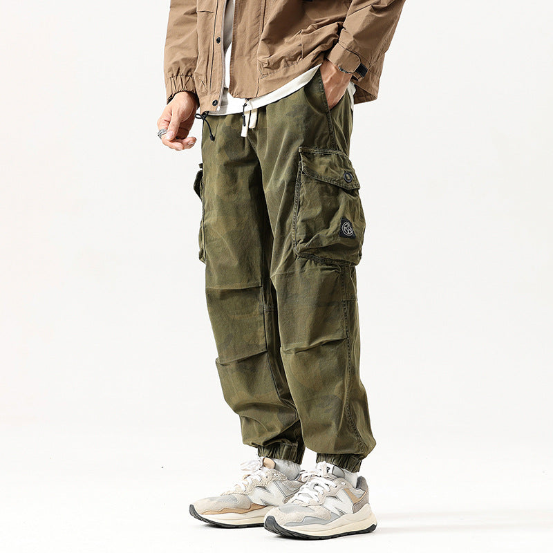 Herren Cargo-Joggerhose mit verstärkten Knien, Multifunktions-Taschen und Kordelbund Mune Fashion