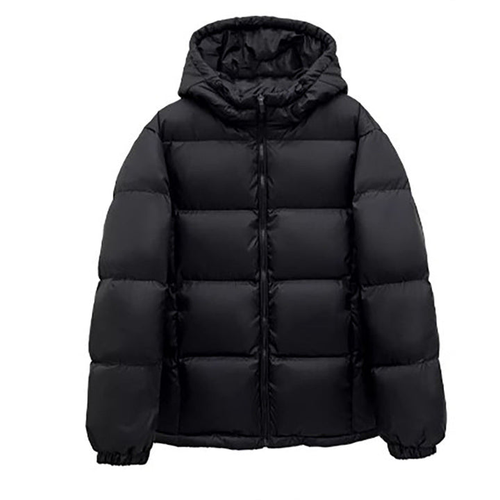 Women's Quilted Puffer Jacket with Hood and Insulating Filling Mune