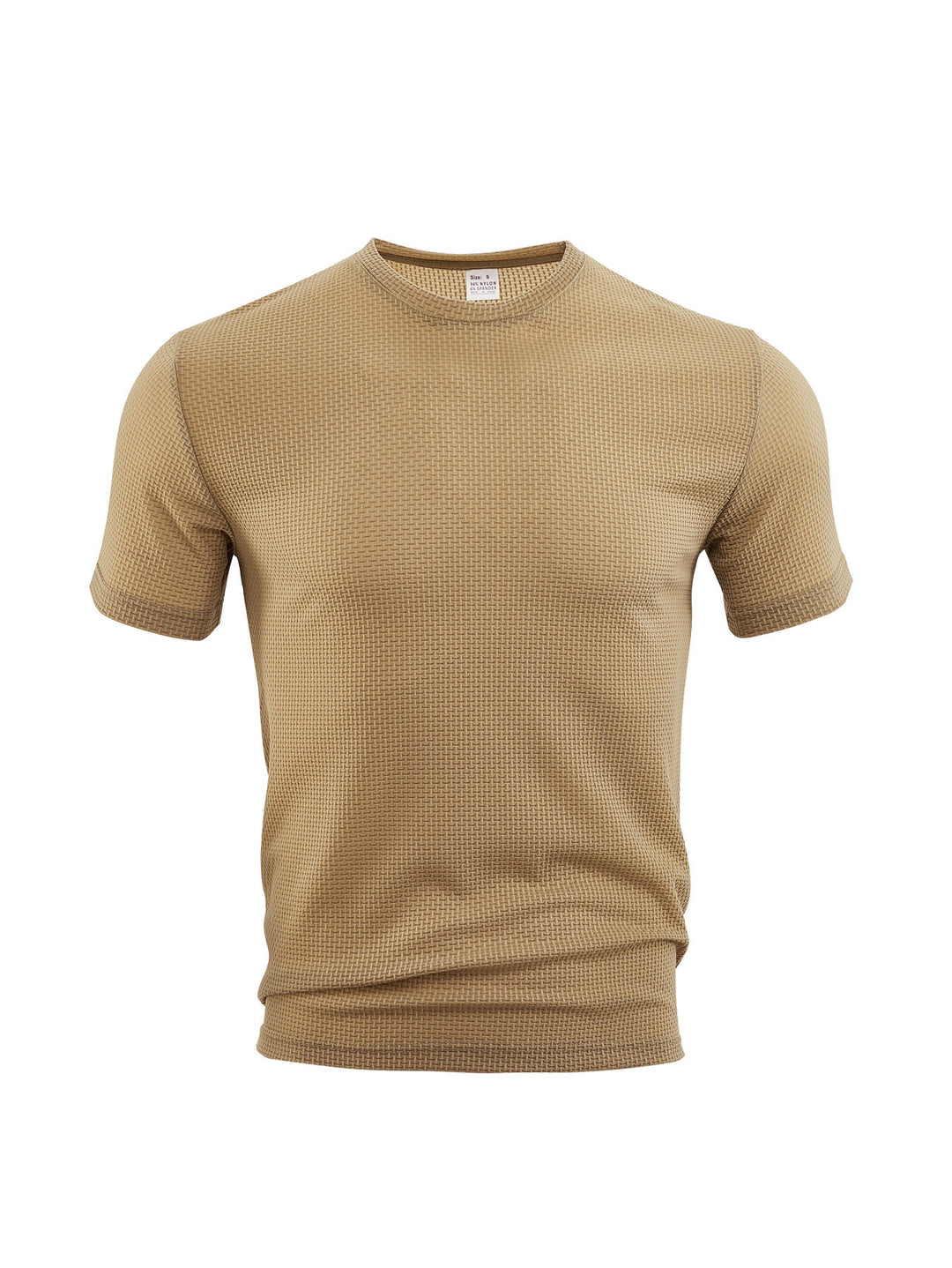 Men's waffle structure T-shirt with round neckline and body-hugging fit Mune Fashion