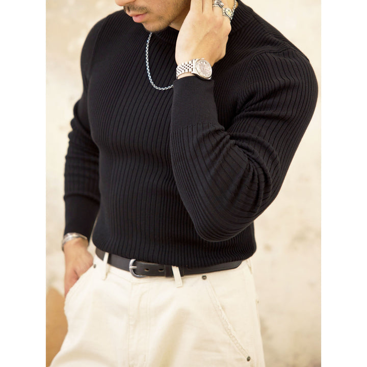 Men's Stylish Ribbed Sweater Mune Fashion