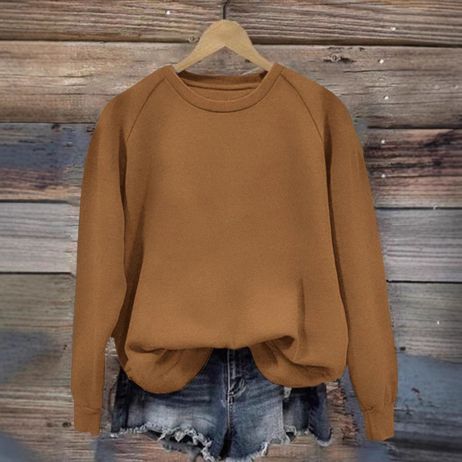 Women's Oversize Sweatshirt with Raglan Sleeves and Elastic Hem Mune Fashion