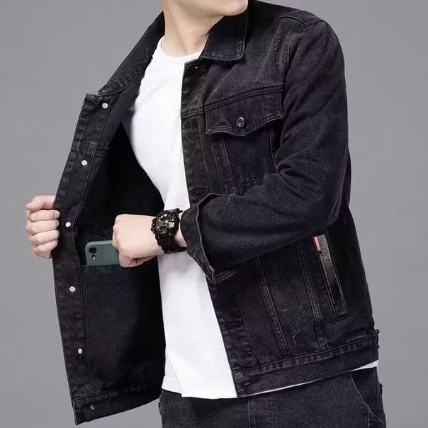Men's Stylish Denim Jacket with Buttons Mune Fashion