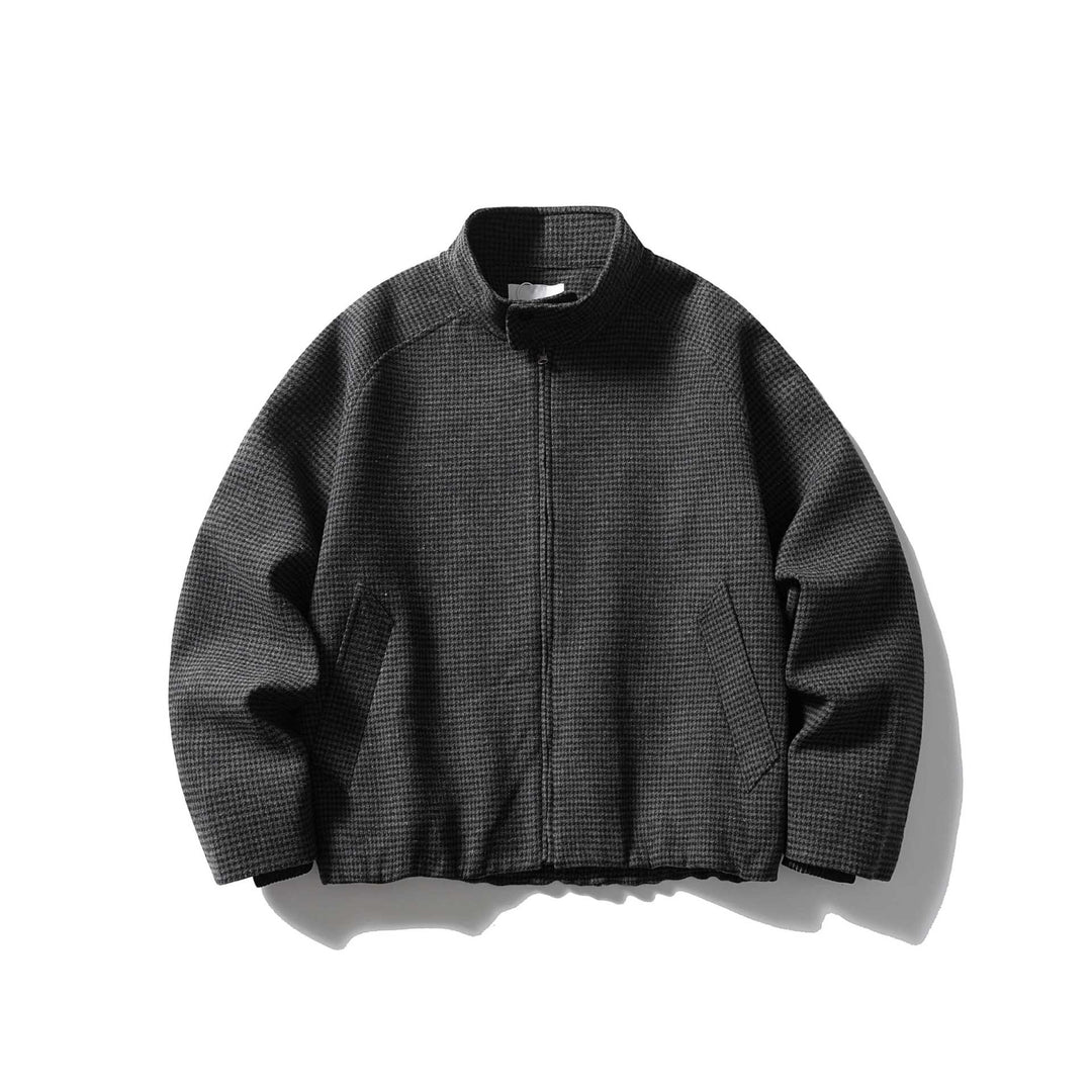 Unisex Short structured blouson jacket with stand-up collar and zipper Mune Fashion