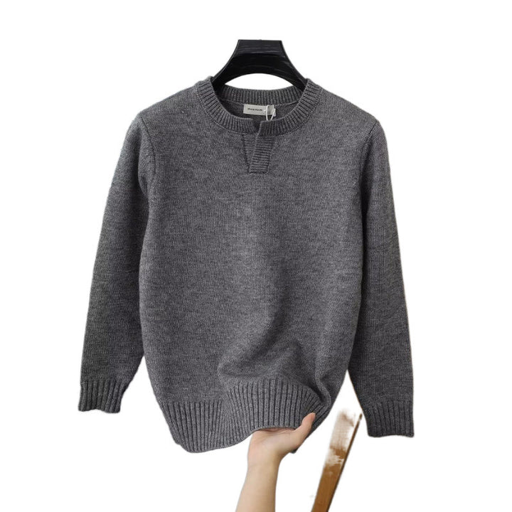 Women Elegant Knit Sweater with Stand-Up Collar Mune Fashion