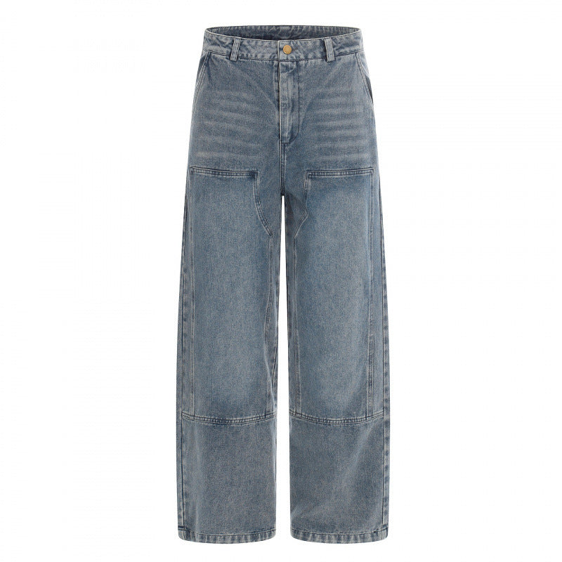 Women's high-cut wide-leg jeans in utility style with patch pockets Mune Fashion