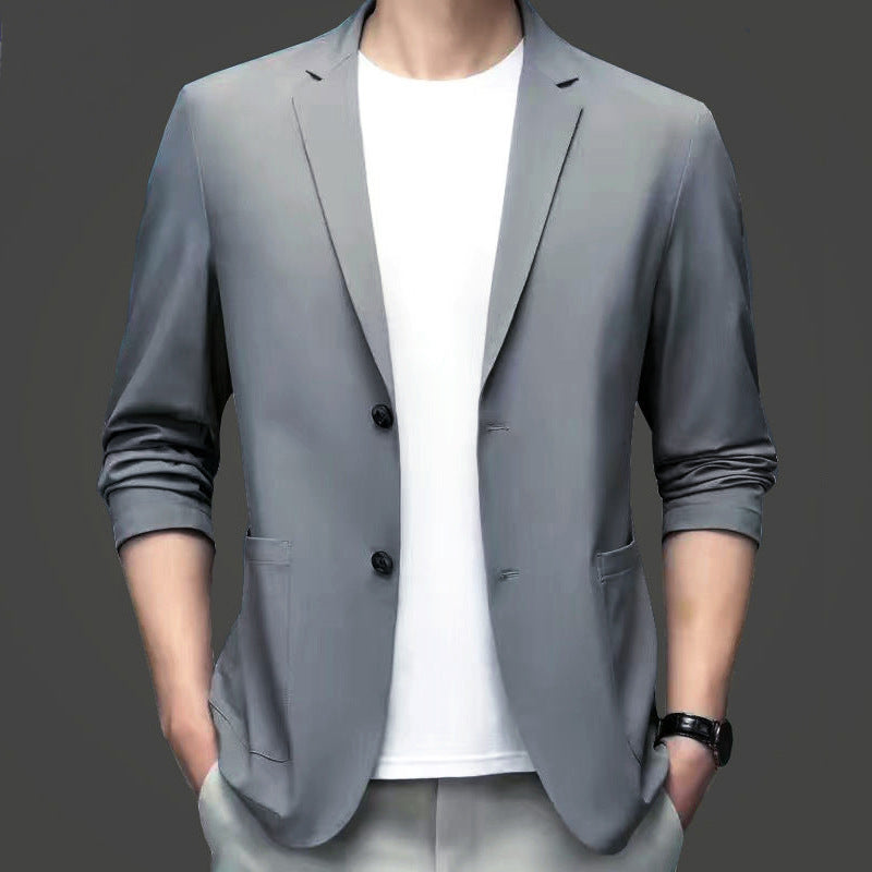 Men's travel blazer made of stretch material unstructured with patch pockets Mune Fashion