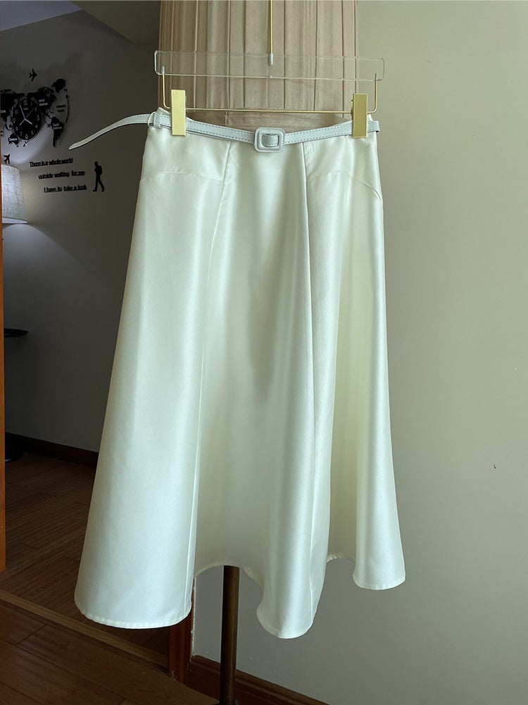 Women’s Midi Skirt with Elegant Waistband Mune Fashion