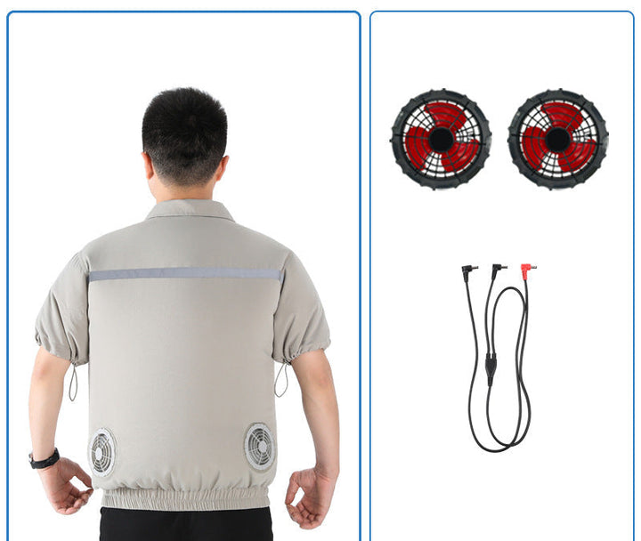 Unisex at twelve volt fan double set with Y connection cable for ventilation jacket Mune Fashion