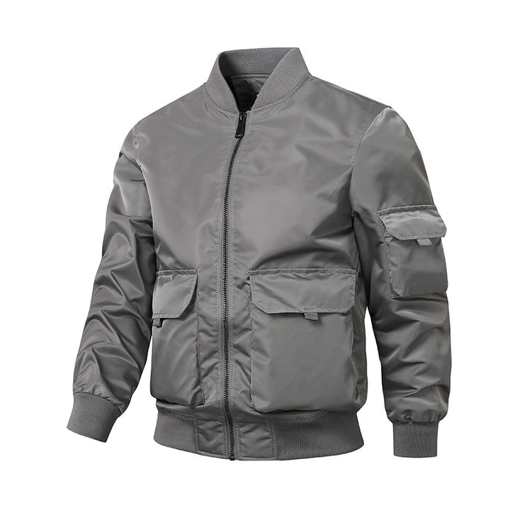 Men's bomber jacket in utility style with wind-resistant shell, multiple pockets and ribbed cuffs Mune Fashion