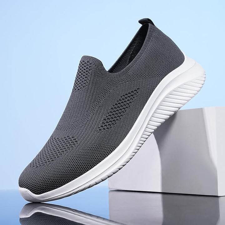 Men's Lightweight Slip-On Sport Sneakers with Breathable Knitted Design Mune Fashion
