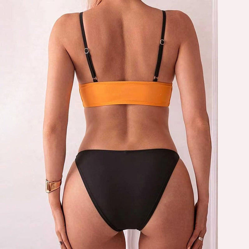 Ladies Bikini Top with artistic pattern print and adjustable straps Mune Fashion