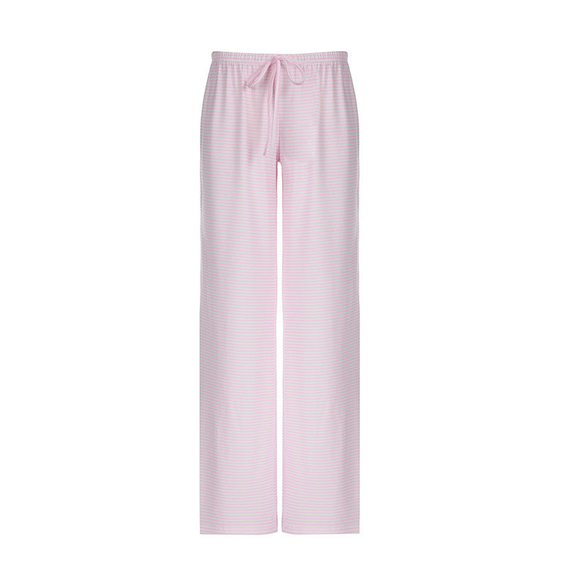 Women's lightweight jersey lounge pants with drawstring and wide leg Mune Fashion