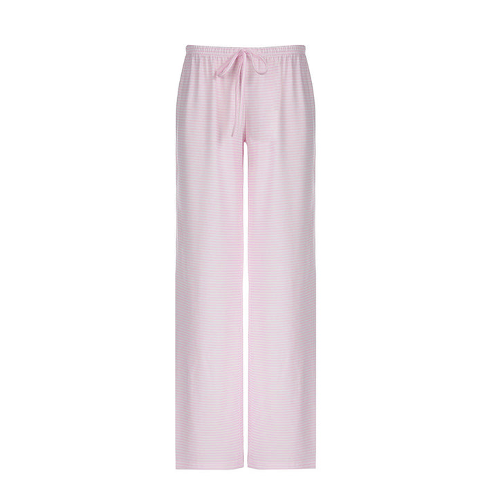 Women's lightweight jersey lounge pants with drawstring and wide leg Mune Fashion