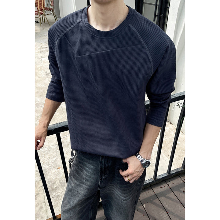 Men's Fashionable Sweatshirt with Textured Design Mune Fashion