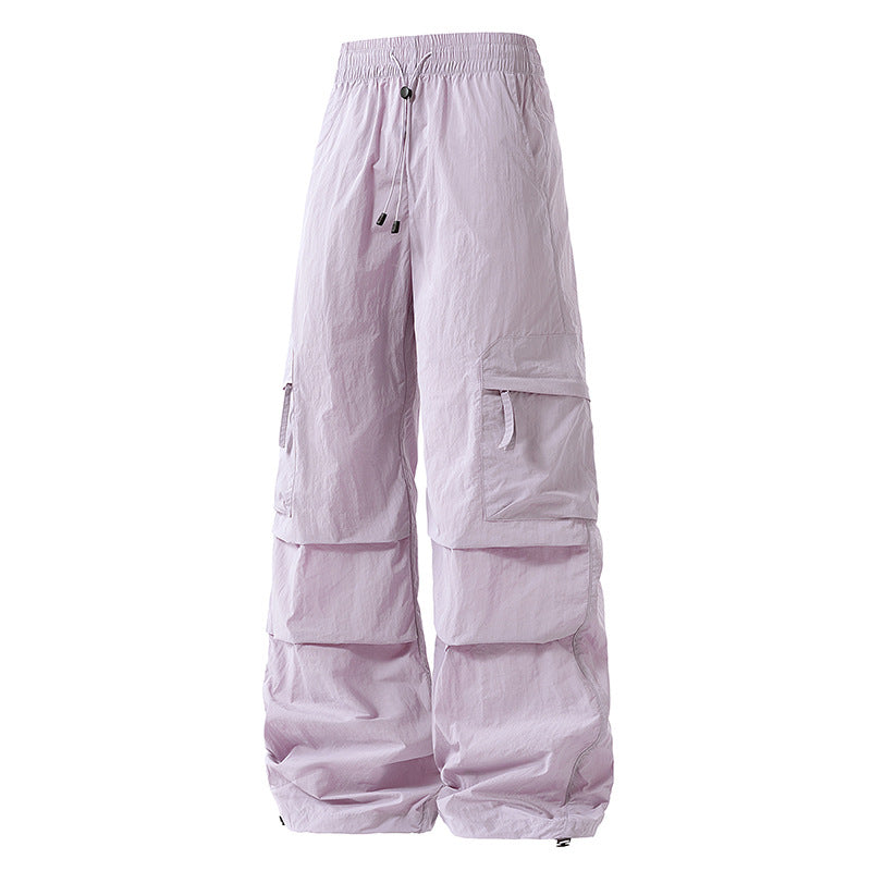 Women's cargo pants with elastic waistband