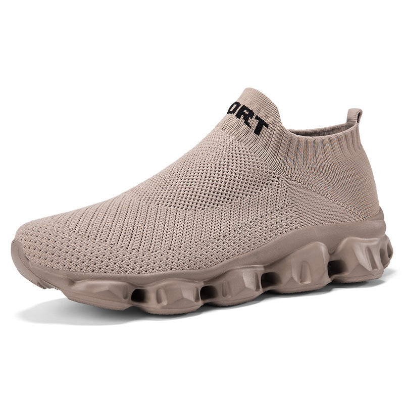 Unisex nan seamless knit slip-on with sock-like shaft and sculpted cushioning sole Mune Fashion