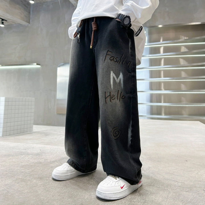 Unisex wide denim pants in fashionable oversized style Mune Fashion