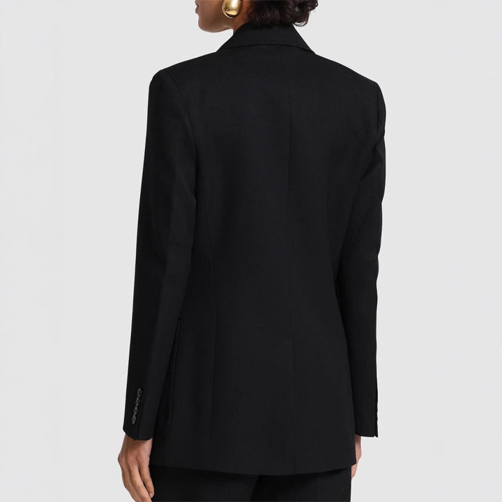 Women Two-Piece Suit Set in Precise Tailoring with Wide Flare and Narrow Shoulder Mune Fashion