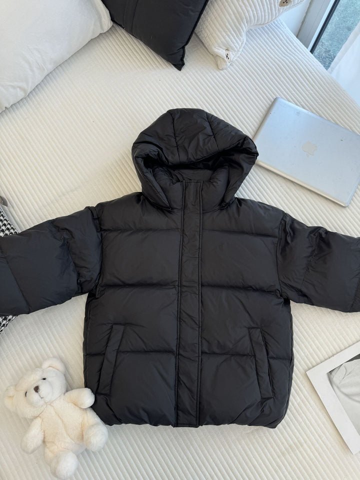 Women's Padded Hooded Quilted Jacket with High Collar and Oversized Silhouette Mune Fashion