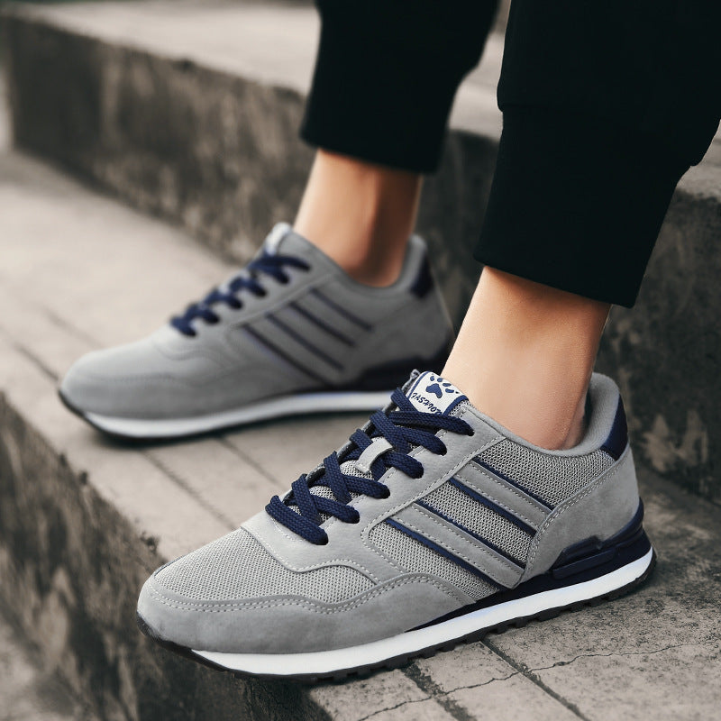 Men's retro-inspired suede mesh sports sneakers with reinforced heel and EVA cushioning Mune Fashion
