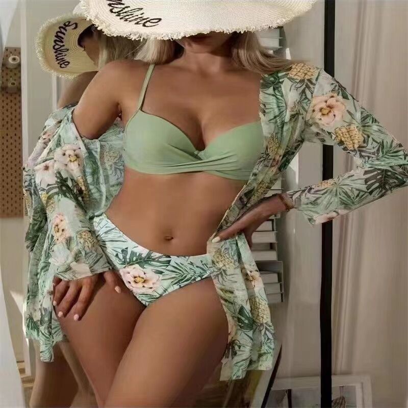 Women's Bikini Set with Floral Cover-Up Mune Fashion