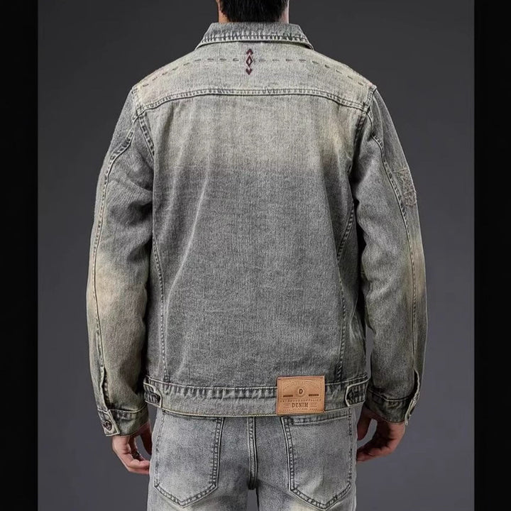 Men's denim jacket with unique details Mune Fashion