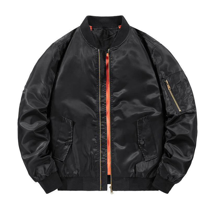 Men's lightweight pilot bomber with contrast lining and sleeve utility pocket Mune Fashion