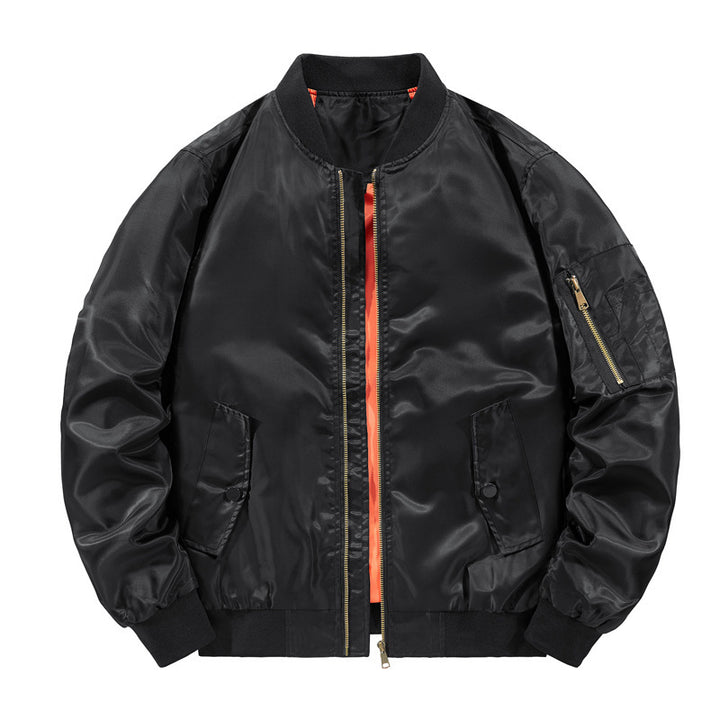 Men's lightweight pilot bomber with contrast lining and sleeve utility pocket Mune Fashion