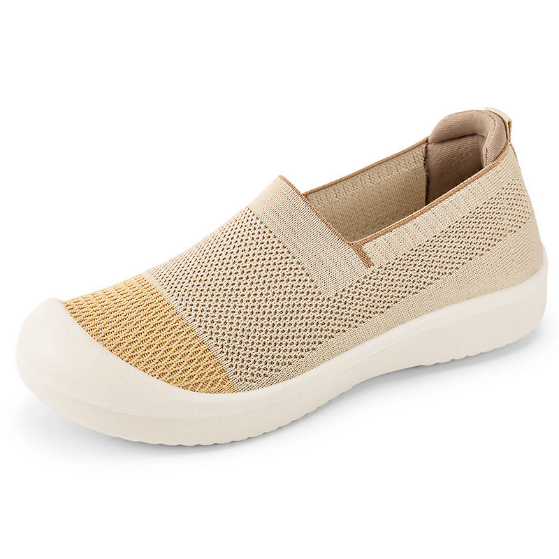 Women’s lightweight knitted slip-on sneaker with reinforced toe cap and shock-absorbing EVA platform sole Mune Fashion