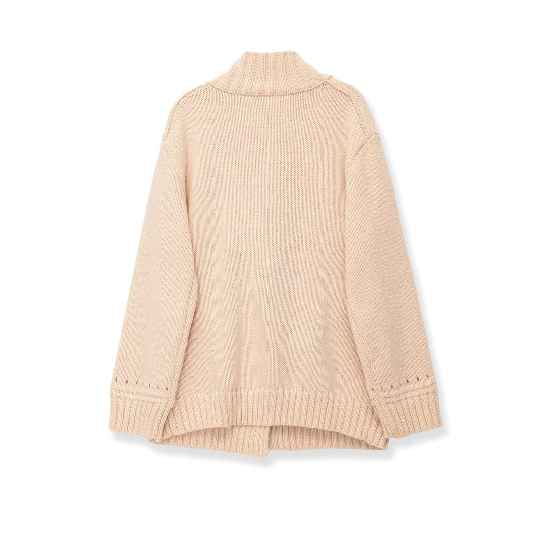 Women’s Oversized Knitted Cardigan with Tie Belt and Shawl Collar Mune Fashion
