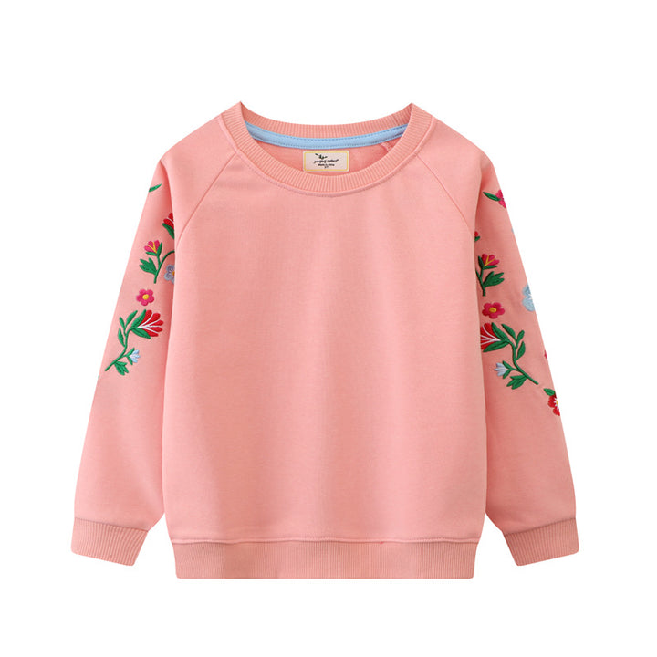 Ladies sweatshirt with vibrant floral embroidery Mune Fashion