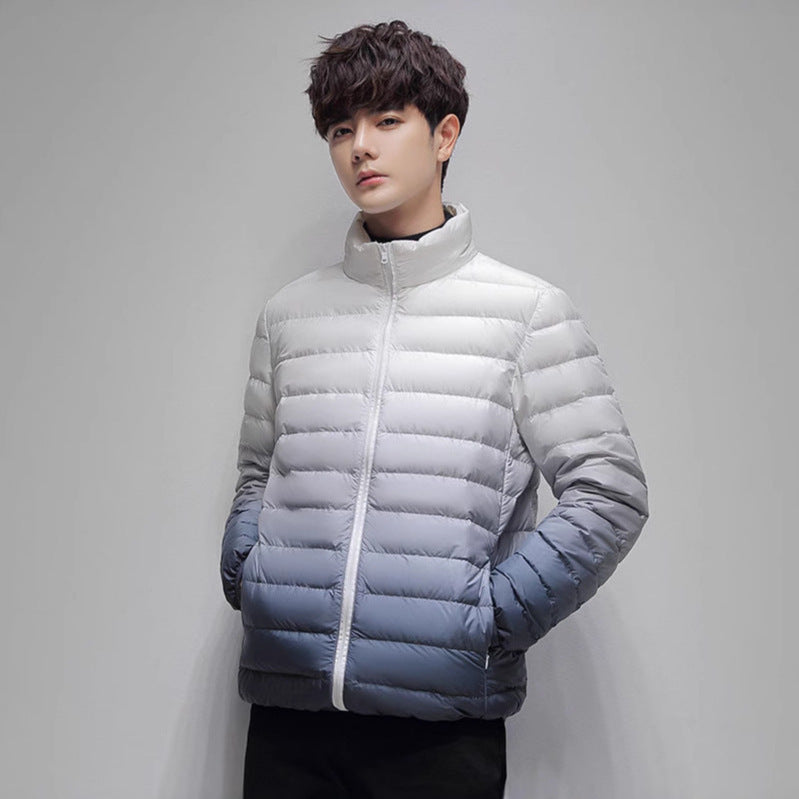 Men's lightweight padded quilted jacket with stand-up collar and thermal lining Mune Fashion