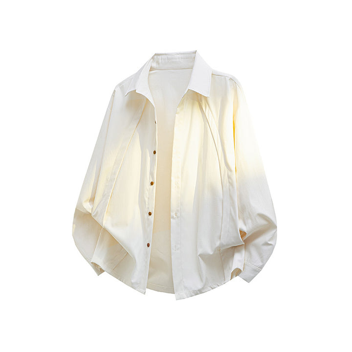Men's Oversized Shirt Jacket made of lightweight cotton blend with straight cut & button placket Mune Fashion