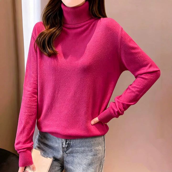 Women's turtleneck sweater with dropped fit and ribbed cuffs Mune Fashion