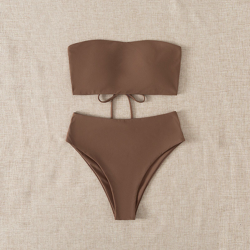 Women's High Waist Bandeau Bikini Mune Fashion