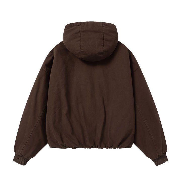Men's Padded Hoodie with Faux Fur Lining and Elastic Hem Mune Fashion