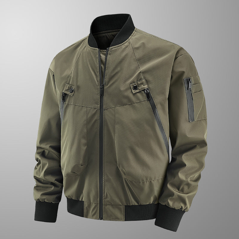 Men's Stylish Bomber Jacket with Practical Pockets
