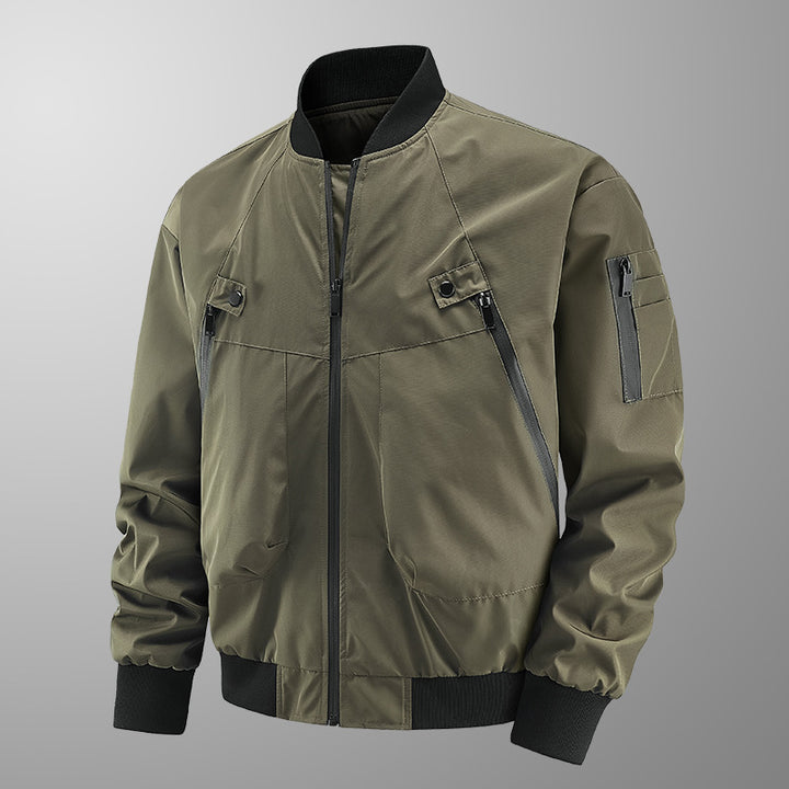 Men's Stylish Bomber Jacket with Practical Pockets