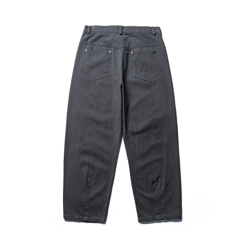 Men's tapered twill pants with high waist and five pockets Mune Fashion