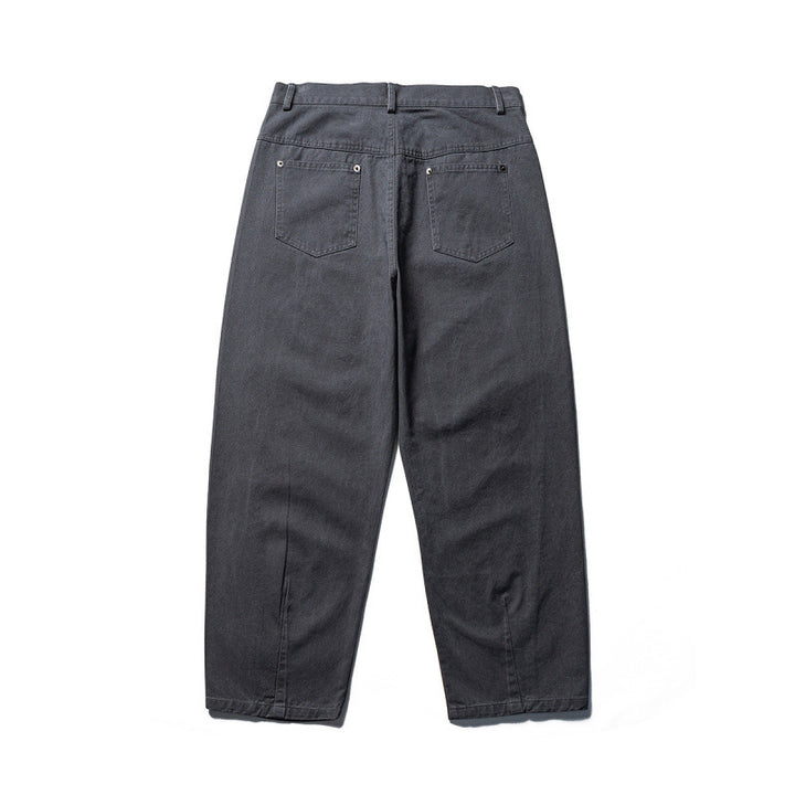 Men's tapered twill pants with high waist and five pockets Mune Fashion