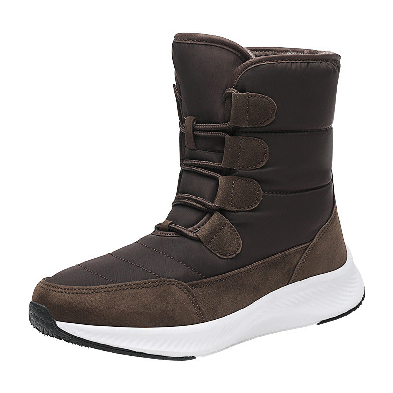Ladies thermal snow boots with quilted insulation, teddy lining, and grippy profile sole Mune Fashion